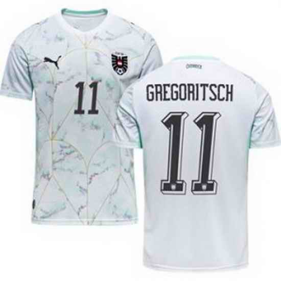 Youth 11 Austria Michael Gregoritsch World Cup Away Replica Jersey  2